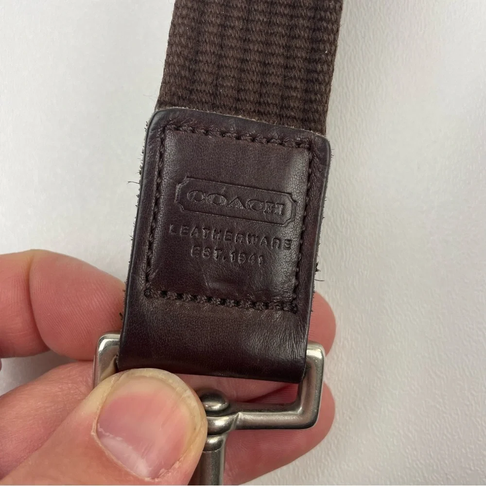 Vintage Coach Crossbody Slim Saddle Bag Brown